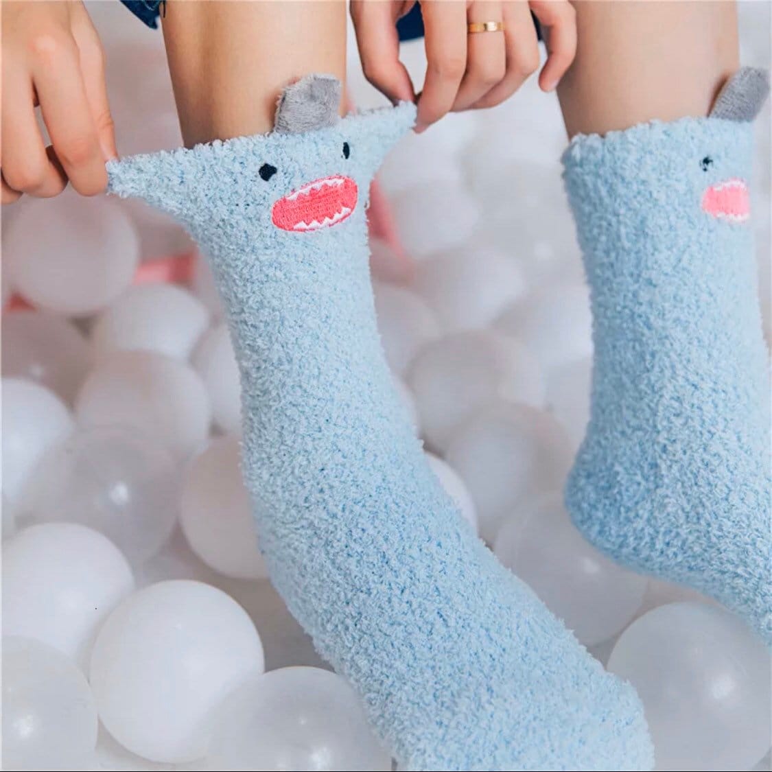 Fluffy Little Monster Socks