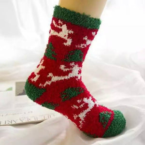 Fluffy Reindeer Socks