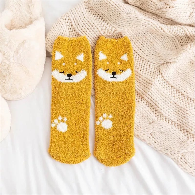 Fluffy Fox Socks