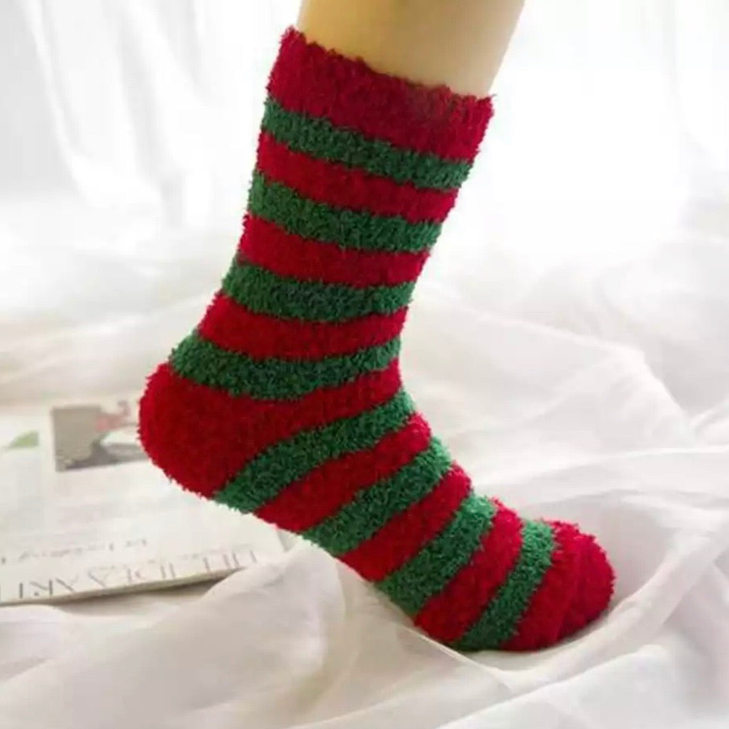 Fluffy Stripe Socks