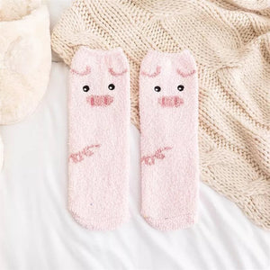 Fluffy Pig Socks