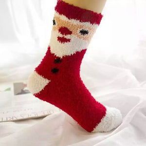 Fluffy Santa Socks